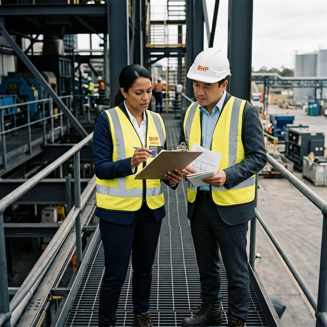 Eksperci BHP i PPOŻ firmy BAJLEX w trakcie konsultacji z klientem